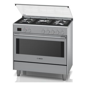 Bosch 90 cm Gas Hob and Electric Oven, Cast Iron, Full Safety, Color Black Model - HSB738357M - 1 Year Brand Warranty.