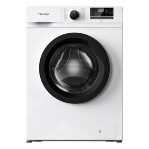 Bompani 6 Kg Front Load Washing Machine, 16 Programs, LED Display, Push Button and Knob Control, Color White Model - BI2876 - 1 Year Warranty.