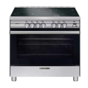 Glemgas 5 Zones Vetro Ceramic Cooker, Electric Grill, Digital timer, 90 x 60 cm, Color Black/Silver Model - SB9624VI - 1 Year Warranty