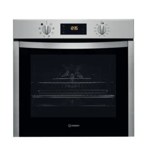 Indesit 66 Liters Built In Electric Oven, Knob Control, Stainless Steel, 60cm, Color Black/Silver Model - IFW-5544IX - 1 Year Warranty