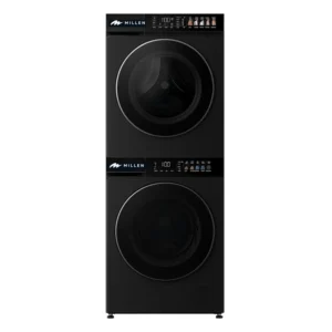 Millen 10 Kg Washer 10 Kg Dryer Front Load 1200 RPM Touch Control Quick 15 Display TFT Rapid 30', Rinse+Spin, Shirts, Smart, Spin Only, Tub Clean, Black Model - МWM10012BLID / МDM10BLD - 3 Year Warranty.