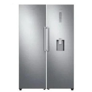 Samsung 700 Liter Twin Fridge Freezer, Water Dispenser, Digital Inverter Technology Color Silver Model - RZ32M72407F/RR39M73107F  - 1 Year Full 10 Years Compressor Warranty.
