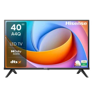 Hisense 40 Inch 4K HD Smart TV, A4Q Series, VIDAA OS, Game Mode, Dolby Audio, Screen Mirroring, Color Black Model - 40A4Q - 1 Year Warranty.