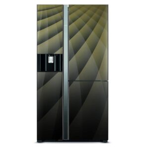 Hitachi 700 Liter Side by Side Refrigerator, Inverter Control, Water Dispenser, Automatic Ice Maker, Glass Finishing, Color ‎DIA Model - RM700AGPUK4XDIA - 1 Year Full 10 Year Compressor Warranty.