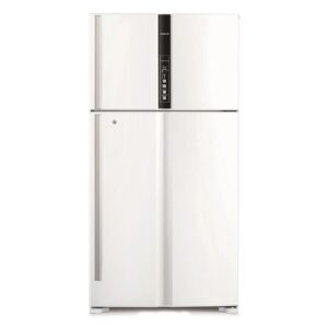 Hitachi 990 Liter Top Mount Premium Refrigerator, Double Door, Inverter Compressor, Dual Fan Cooling, LED Control Panel, Color White Model - RV990PUK1KTWH - 1 Year Full 10 Years Compressor Warranty.