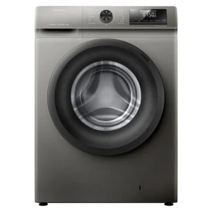 Hisense 8 Kg Front Loading Washing Machine, 1400 RPM, 16 Programmers, LED Display, Color Silver Model - WFQP8014EVMT - 1 Year Warranty.