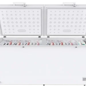 Emelcold 900 L 2 Door Chest Freezer  Free Standing Electronic temperature control with LED display White Model- EMCF-900 | 1 Year Full 5 Years Compressor Warranty