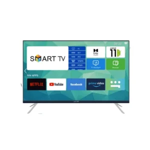 Videocon 75 Inch TV 4K UHD Smart Android 11 Google Play Netflix YouTube Shahid Built in Bluetooth Wi-Fi Black Color Model - AAEE75EP1100D1-1 Years Warranty.