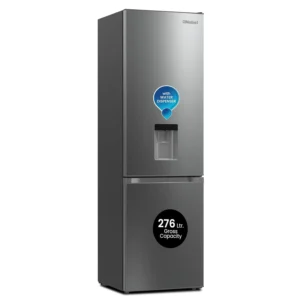 Nobel 276 Liter Bottom Mounted Refrigerator, Inverter Compressor, Water Dispenser, NoFrost, Energy Saving, Temperature Control, Recessed Handle Inox Model - NBF400 - 1 Year Full 5 Year Compressor Warranty.