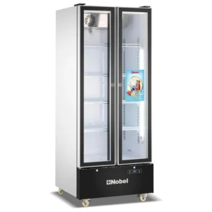 Nobel 560L Double Door Upright Chiller, Electronic Control, R290 Refrigerant 300W Black/White Model - NSF850 - 1 Year Full 5 Year Compressor Warranty.
