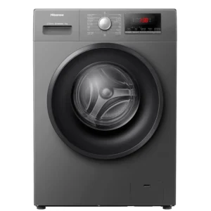 Hisense 9 Kg Front Load Washing Machine, Fully Automatic, 1400 RPM, A+++ Quick Wash, Inverter Motor, Color Silver Model - WFQP9014T - 1 Year Warranty.