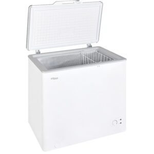 Super General 200 Liter Chest Freezer Single Door Compact Deep-Freezer with Storage-Basket, Lock & Key, Quick Freeze  Color White Model - SGF222 - 1 Year Full 5 Year Compressor Warranty.