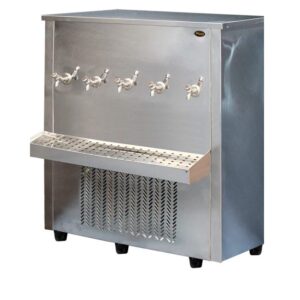 Super General 5 Tap Water Cooler Corded Electric 100 Gallon Per Hour Stainless Steel Model SGAA1601T5 | 1 Year Warranty.