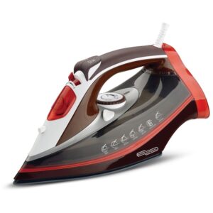 Super General 2200 Watts Steam Iron Ceramic Auto shut-off feature Dry/ Steam/Spray Color Red Model SGI85SSC | 1 Year Warranty.