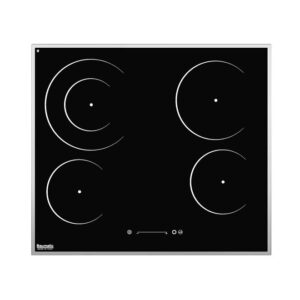 Baumatic 60cm 4 zone ceramic hob , Front Touch Controls, Electronic Timer, Residual Heat Indicator, 9 power levels, safety lock & frameless design , Black Model BMEH64EE | 1 Year Full Warranty