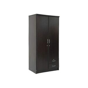 Galaxy Design 2 Door Wooden Wardrobe with 2 Drawers Color – Wenge/Dark Brown L x W x D (190x90x50)cm Model - GDF - 622