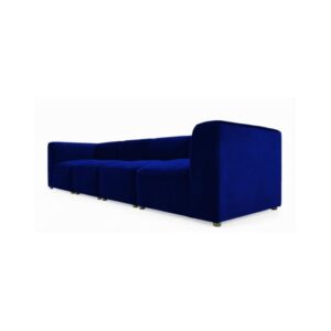 Galaxy Design Juno 4 seater Sofa Wood Base Blue Color