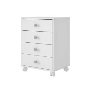 Galaxy Design Nightstand with Four Drawers, White, 62.5 x 44.5 x 35cm, BCR 30-06