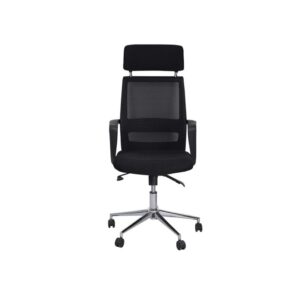 Mesh Office Chair with Wheel - Black by Galaxy