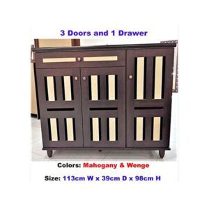 Galaxy Design 3 Door 1 Drawer Shoe Rack