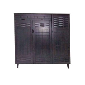 Galaxy Elegant Design Three Door Shoe Cabinet - Wenge