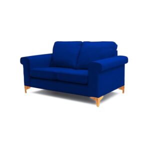 Galaxy Design Flint 2 Seater Sofa – Velvet Fabric, Pure Wood Base Frame, Dark Blue Model GDFLNT-564-53