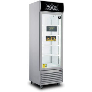 Emelcold 450 Liter Single Door Showcase Chiller No Frost Stainless Steel Color Black Model - FC-LD60A - 1 Year Full 5 Years Compressor Warranty.