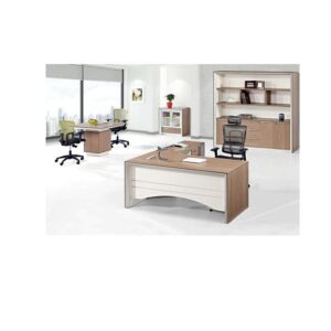 Galaxy Design L-Shape Executive Desk – 160 CM, Beige with White Contrast Color GDFHY-003A