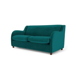 Galaxy Design Velvet Series 2-Seater Sofa - Attractive Helena Design, Velvet Fabric, Pure Wood Base, Sea Green Color GDFHLN-564-38
