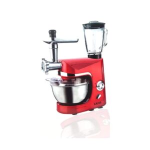 Akai Power Kitchen Machine Stand Mixer With Blender 1200W Red Model Smma-1001 | 1 Year Full Warranty