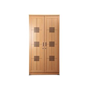 Galaxy Two Door Wooden Cupboard - Beige - L80 x D40 x H185 cm