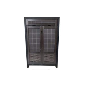 Galaxy Wooden Shoe Cabinet With 2 doors And Big Drawer 125 x 85 x 40 cm Dark Brown