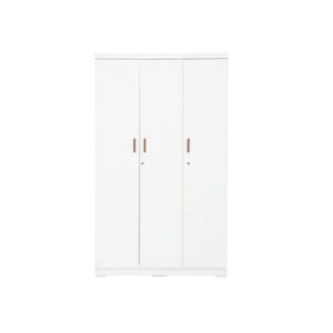 Texas 3 Door Wooden Wardrobe/cupboard With 1 Drawer, White - (200 x 120 x 50 cm)