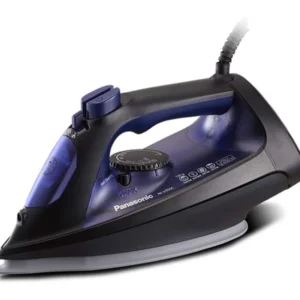 Panasonic Steam Iron, 2400W, Ceramic Soleplate, Color Black/Blue Model - NIU550 - 1 Year Warranty.