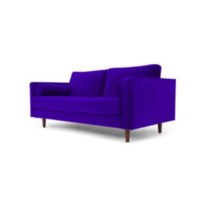 Galaxy Design Scott 2-Seater Sofa – Velvet Fabric with Pure Wood Base Purple Color GDF-SCT2-602-67