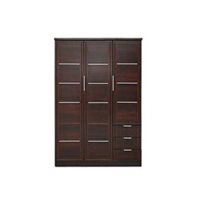 Galaxy Design Bowery 3 Door Wardrobe, Brown