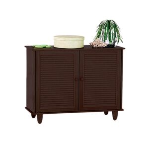 Galaxy Design Wooden Shoe Cabinet, Dark Brown Color