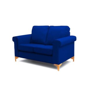 Galaxy Design Casper 2 Seater Sofa – Velvet Fabric, Pure Wood Base, Blue Color GDFCSP-602-63