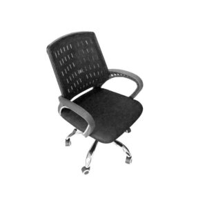 Galaxy Office Chair Medium Back with Stainless Steel Wheel Frame – Model GOCMB299