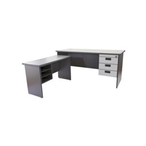 Galaxy Design Office Desk with THREE Fixed Drawers Functional and Efficient Office Desk Organiser (Grey)