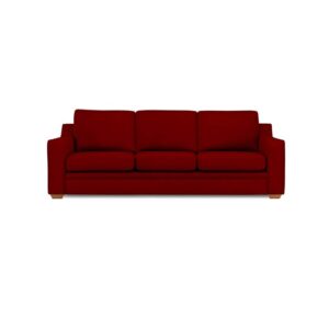 Galaxy Design Kashi Series 3 Seater Sofa – Velvet Fabric, Pure Wood Base, Red Model GDFKSH-602-31
