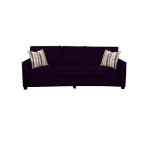 Galaxy Design Calypso 3 Seater Sofa – Pure Wood Base, Velvet Fabric, Beautiful Purple (Model GCS-564-44T)