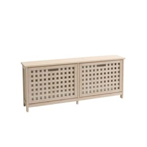 Galaxy Design  2 Compartment Shoe Cabinet, White - 102 x 44 x 18 cm
