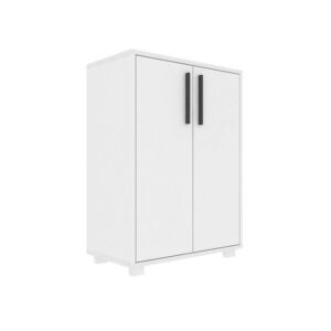 Galaxy Design 2-Doors Laundry Cabinet, White, Small, 74 x 29.4 x 53.6 cm, BMU 28-06