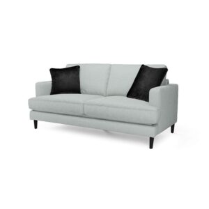 Galaxy Design Tate 2-Seater Sofa - Attractive Design, 100% Poly Cotton Fabric, Pure Wood Base, Greyish/White Sand Color GDFTS-3060-06