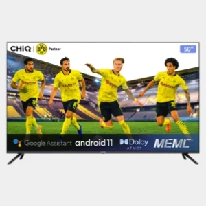 CHiQ 50 Inch LED Smart TV 4K UHD Android TV, Black Model - U50G7P - 1 Year Warranty.