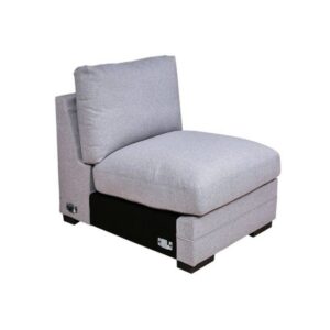 Galaxy Design Weltex Arm Less Single Seater Sofa Silver Color
