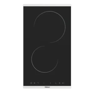 Nobel 30 cm Built-in Hobs, Vitroceramic Electrical Hob, 2 Cooking Zones, 10 Power Levels, Easy Dial Touch Control, Child Safety Lock, Energy Saving Black Model - NBH3020V - 1 Year Warranty.