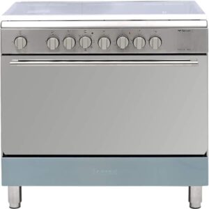 Bompani 90X60 cm Gas Cooker, 5 Burners, Multifunction Oven and Grill, Color Silver Model - DIVA9007EC5TCIX - 1 Year Warranty