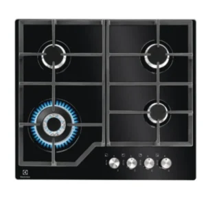 Electrolux 60cm 4 Burner Built In Gas Hob Color Black Model-KGG6436K | 1 Year Warranty